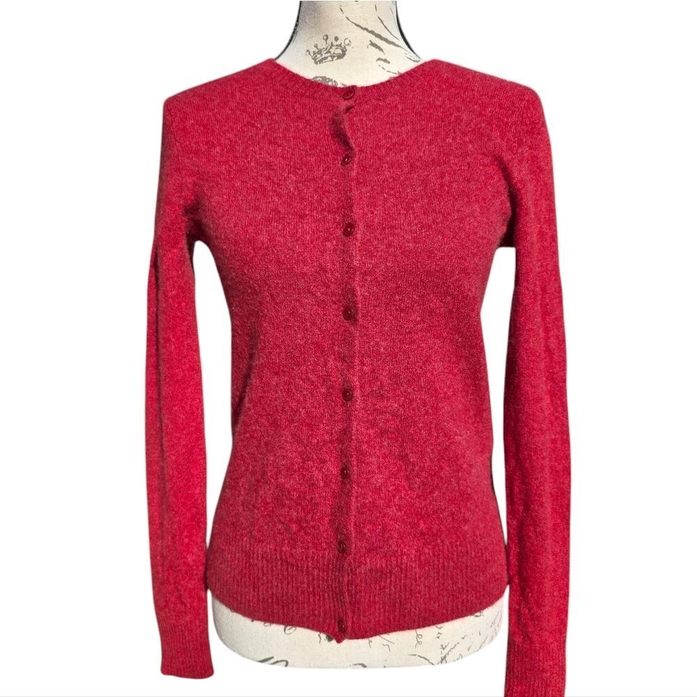Saks Fifth Avenue -  Cashmere Cardigan Sweater Red - Small